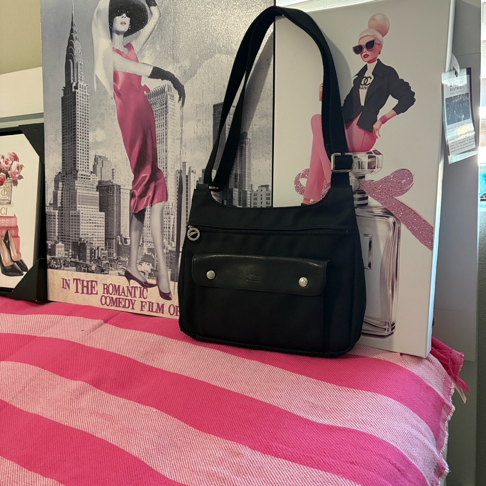 Vintage Longchamp Black Shoulder Bag